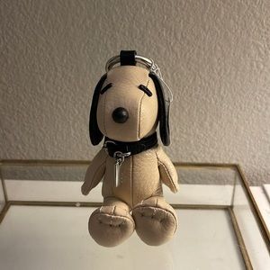 Coach Snoopy leather bag charm keychain brand new with tags